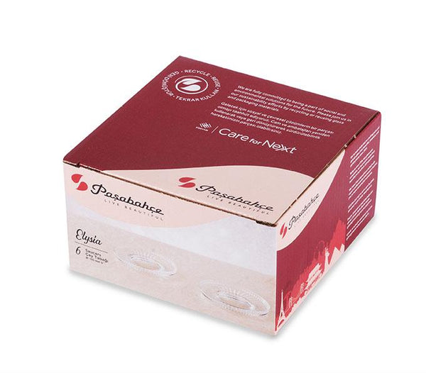 Paşabahçe 54771 Elysia New Model Set of 6 Tea Saucers