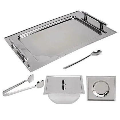 Jumbo New 9100 28-Piece Square Tea Set - Steel