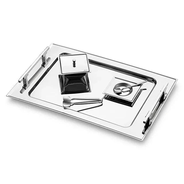 Jumbo New 9100 28-Piece Square Tea Set - Steel