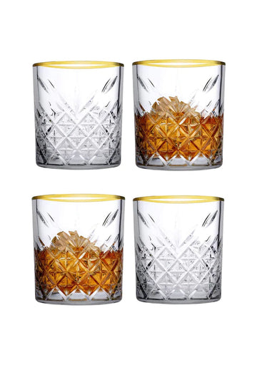 Paşabahçe Golden Touch Timeless Water Glass Set of 4 – 345 ml / 52790G
