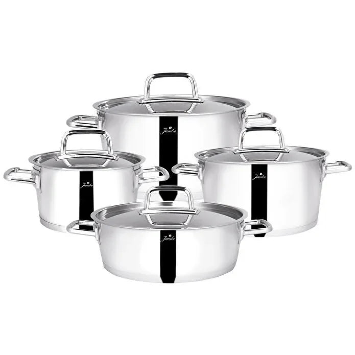 Jumbo Felix 8-Piece Induction Base Steel Pot Set