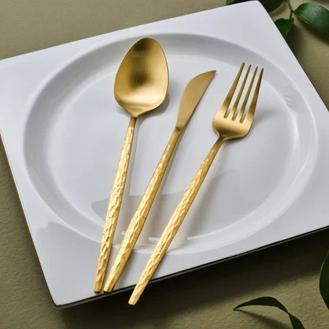 Karaca Callisto 84-Piece Cutlery Set for 12 - Gold