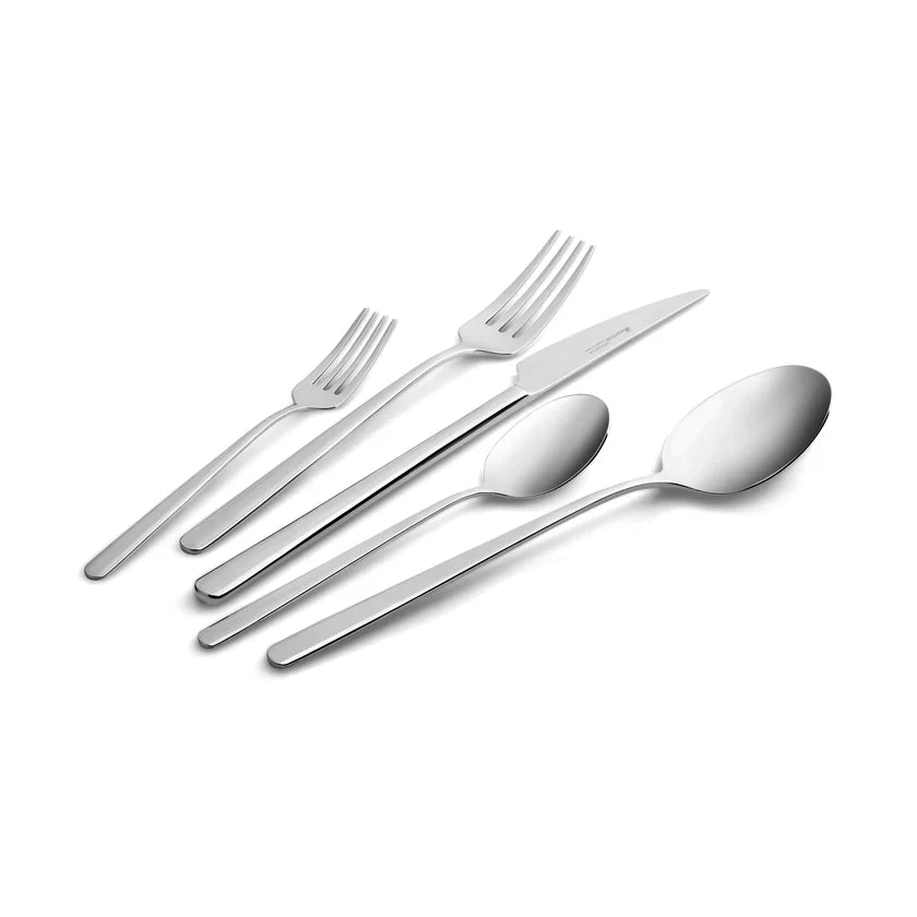 Karaca Boreas 40-Piece Stainless Steel Cutlery Set for 8 - Silver