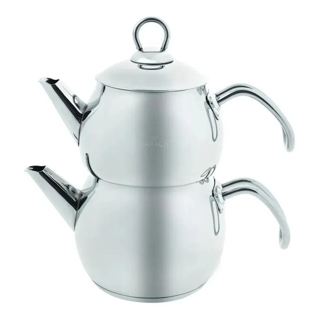 Karaca Belinay Medium Stainless Steel Stovetop Teapot Set 1.0L + 1.6L