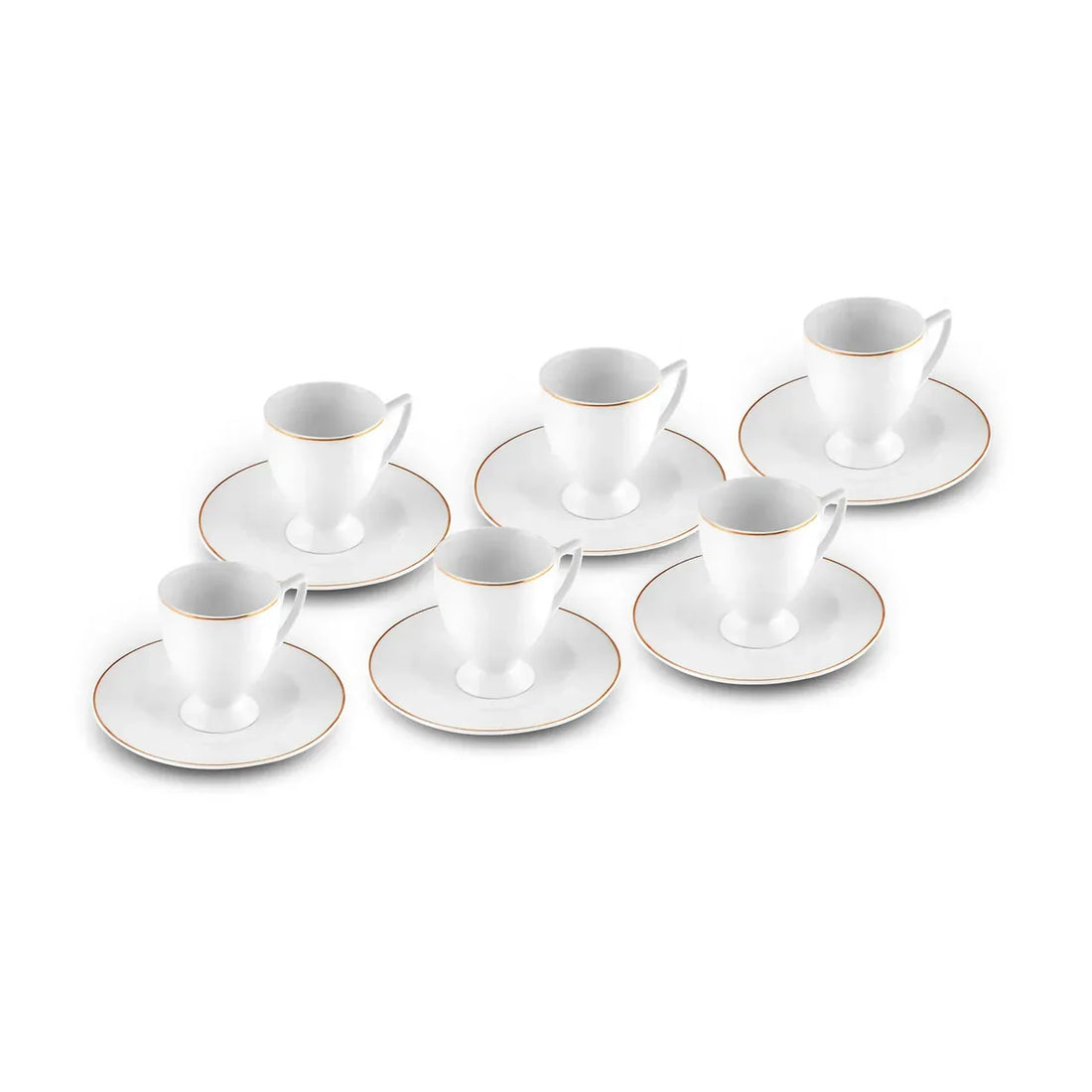 Karaca Boyoz 12-Piece Porcelain Coffee Cup Set for 6 - 85ml