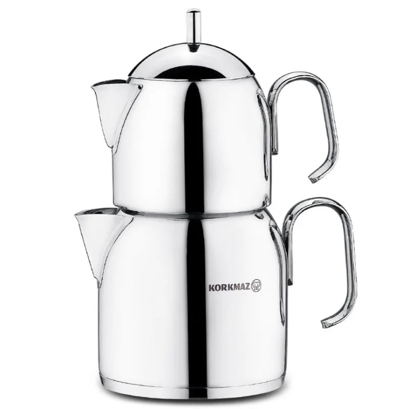 Korkmaz Pera Mini Turkish Teapot Set – 0.65 L / 1.2 L (A281)