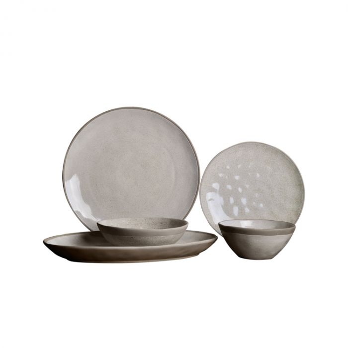 Bricard Albi Light Gray 25-Piece Dinner Set (Serves 6)