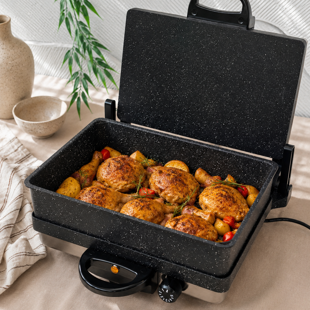 Kadoland Lahmacun & Bazlama Multigrill with Roasting Pan