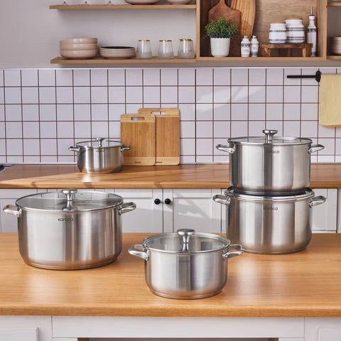 Karaca Elite Stainless Steel Shallow Casserole with Lid 18 cm