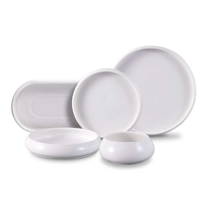 Bricard Bondy White 25-Piece Dinner Set