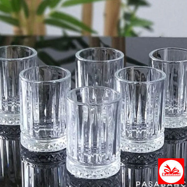 Paşabahçe 520442 Elysia Coffee-Side Water Glasses, Set of 6, 110 ml
