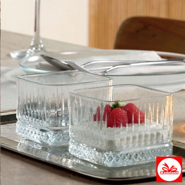 Paşabahçe 530138 Elysia Square Biscuit Bowl – Bowl – Breakfast Bowl – Sauce Bowl 235ml – Set of 4