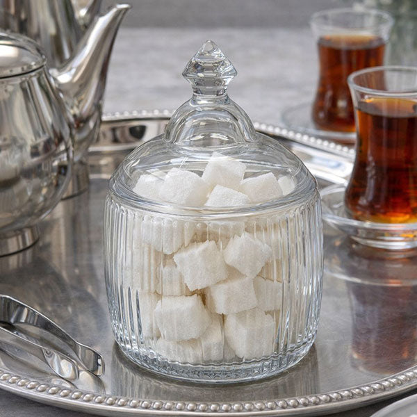 Bavary Glass Sugar Bowl with Lid