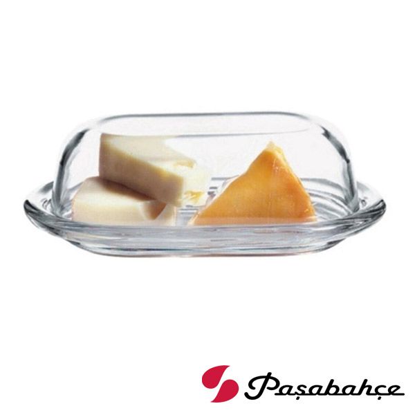 Pasabahce Basic Glass Butter Container With Cover / Cam Tereyağlık / 2 Pcs. / 98402