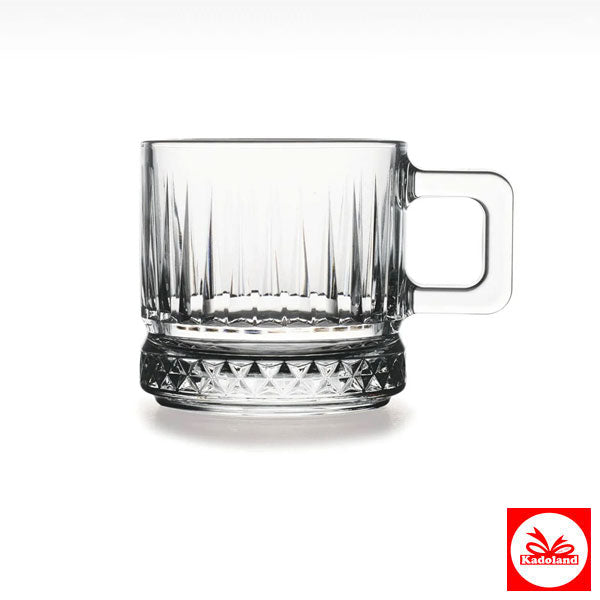 Paşabahçe Elysia 2-Piece Handled Cup and Saucer Set, 195 ml / PB-55422