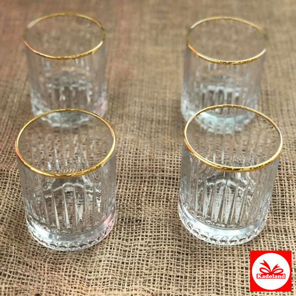Paşabahçe Elysia Gold Glass Set of 4, 355ml 520004GO