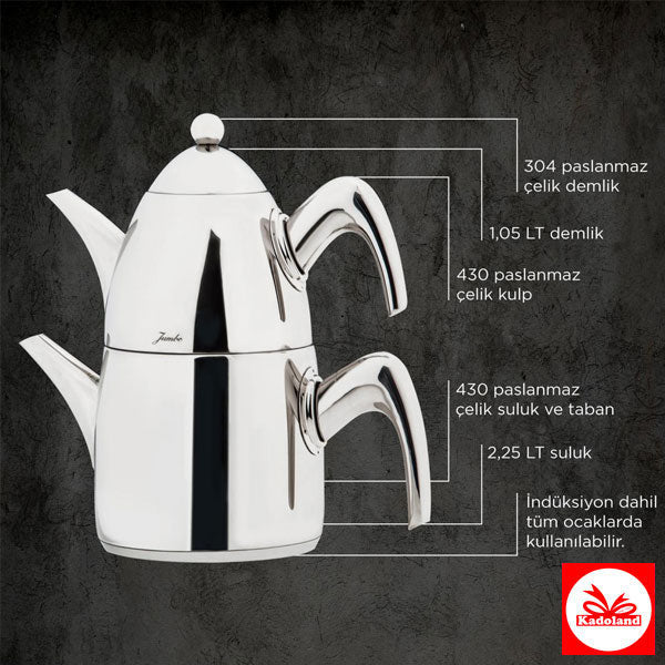 Jumbo 6500 Teapot | Metal Handle