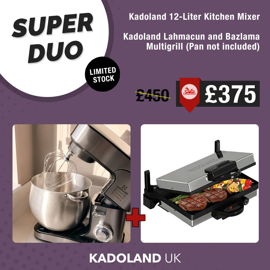 Kadoland 12 Liter Kitchen Mixer + Kadoland Lahmacun and Bazlama Multigrill (Delivery: 3 weeks)