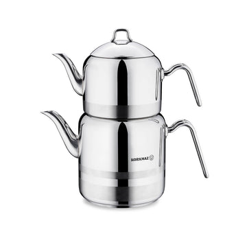 Korkmaz Largo Turkish Teapot Set – 2.3 L / 4.2 L (A114)