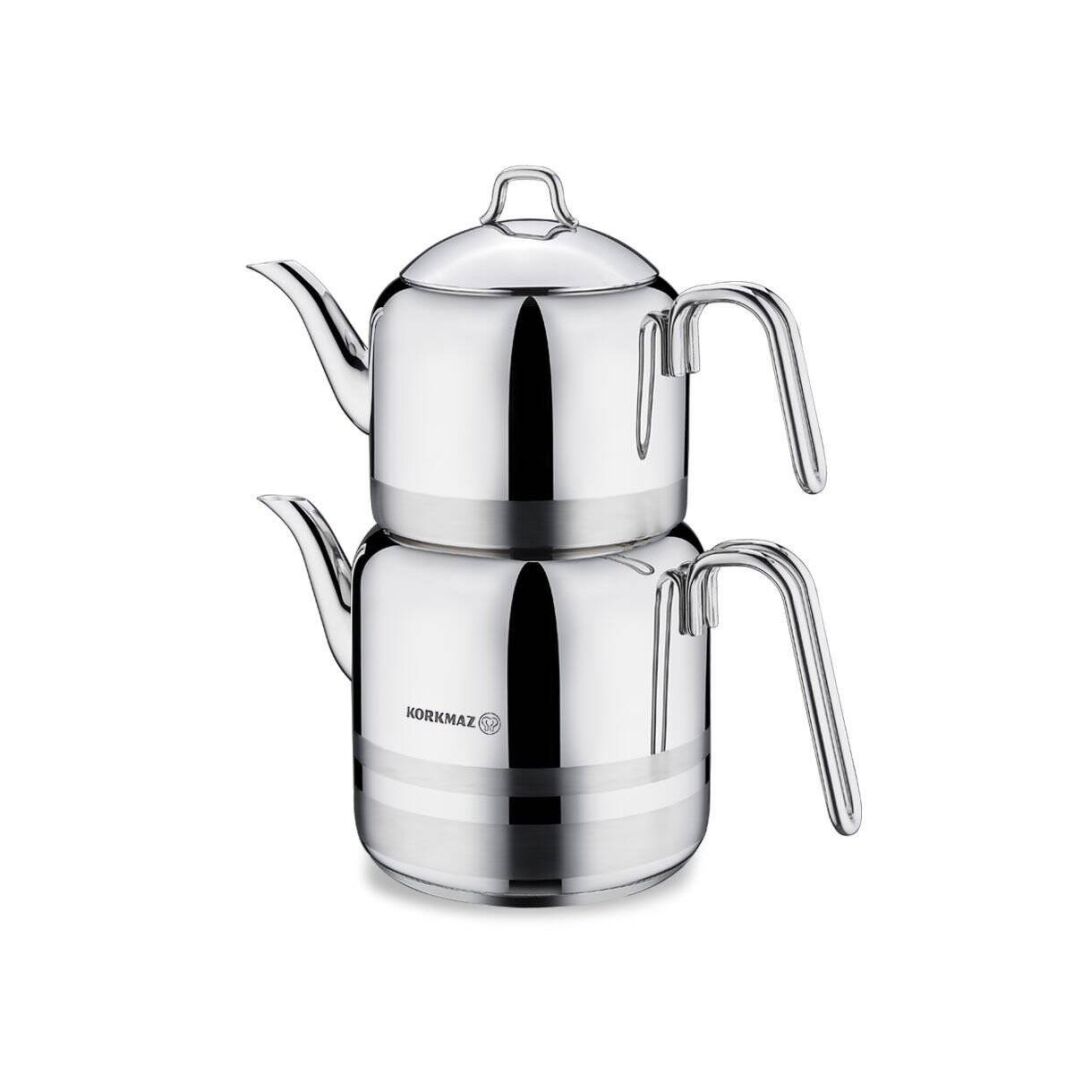 Korkmaz Mega Turkish Teapot Set – 1.3 L / 3 L (A113)