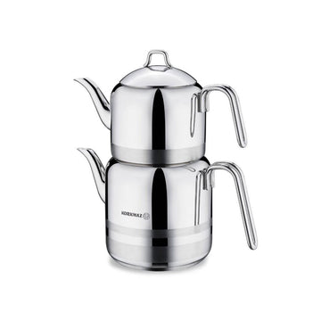 Korkmaz Mega Turkish Teapot Set – 1.3 L / 3 L (A113)