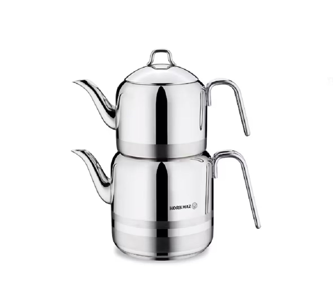 Korkmaz Astra2 Turkish Teapot Set – 1.1 L / 2 L (A112)